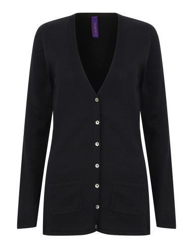 HEN-H723-Ladies Lightweight V-Neck Cardigan