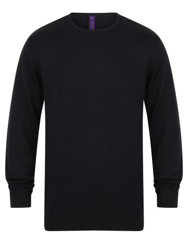 HEN-H725-Mens Lightweight Crew Neck Jumper