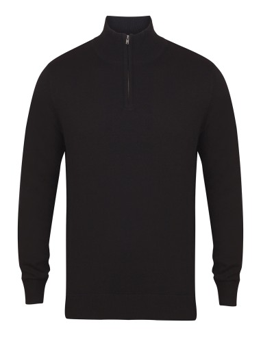 HEN-H729-Mens Quarter Zip Jumper