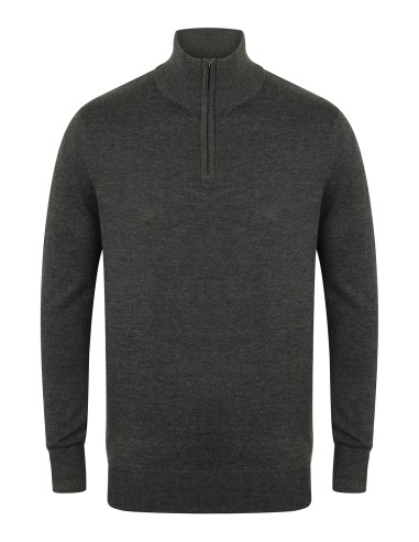 HEN-H729-Mens Quarter Zip Jumper