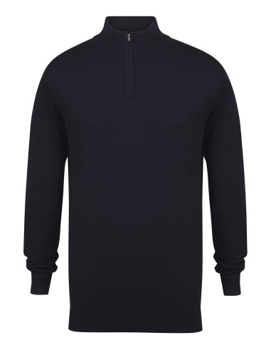 HEN-H729-Mens Quarter Zip Jumper