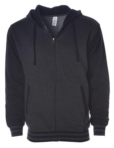 IND-IND45UVZ-Unisex Heavyweight Varsity Zip Hood