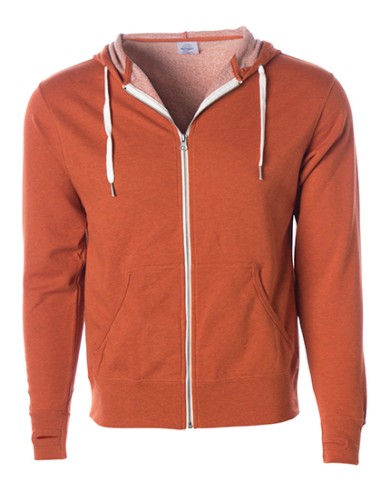 IND-PRM90HTZ-Unisex Midweight French Terry Zip Hood