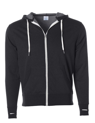 IND-PRM90HTZ-Unisex Midweight French Terry Zip Hood