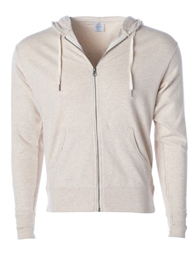 IND-PRM90HTZ-Unisex Midweight French Terry Zip Hood