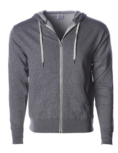 IND-PRM90HTZ-Unisex Midweight French Terry Zip Hood