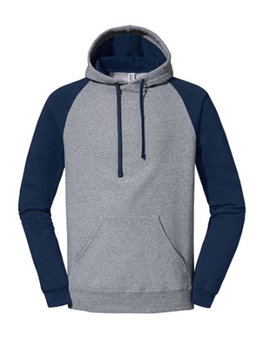JER-0S96CR0-Nublend® Colour-Block Raglan Hooded Sweatshirt