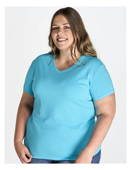 JHK-CURVSPICO-Ladies Curves T-Shirt V-Neck