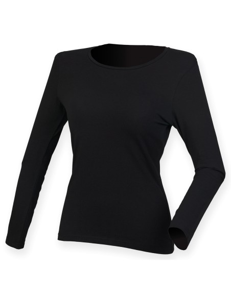 S-SK124-Womens Feel Good Long Sleeved Stretch T