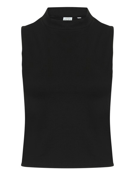 S-SK170-Womens High Neck Crop Vest