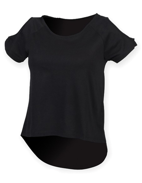 S-SK233-Womens Drop Tail T