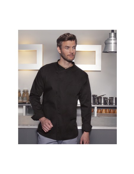 KAL-BJM4-Long-Sleeve Throw-Over Chef Shirt Basic