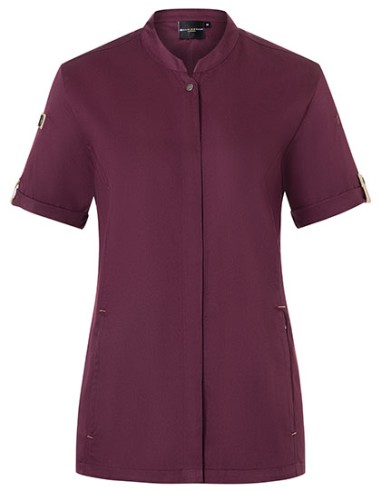 KAL-JF27-Ladies Chefs Jacket Green-Generation Short Sleeve