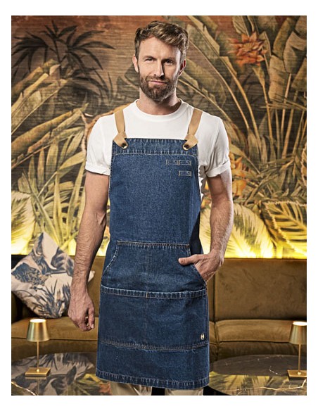 KAL-LS41-Bip Apron Denim Urban-Style
