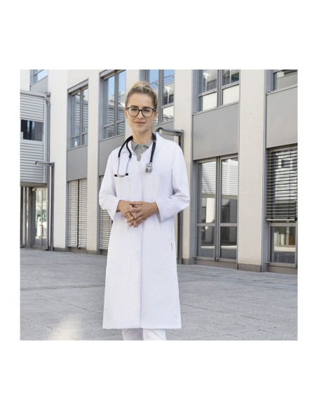 KAL-MF4-Ladies Workcoat Modern-Shape Stand-Up collar