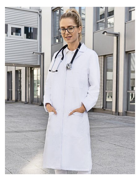 KAL-MF5-Ladies Workcoat with concealed button placket