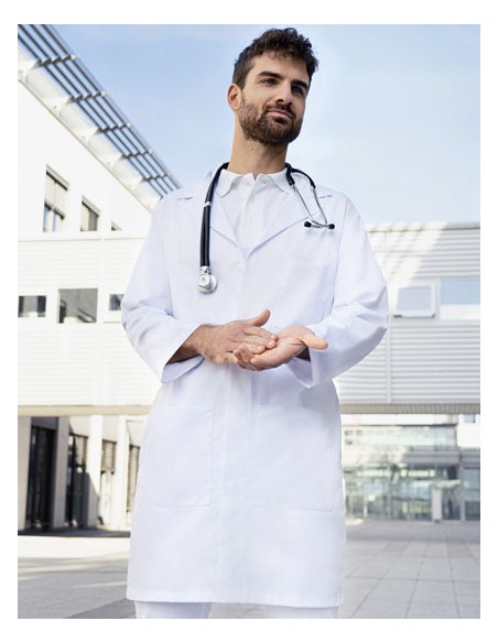 KAL-MM7-Mens Workcoat with concealed button placket