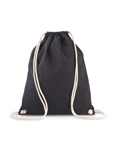 KIM-KI0139-ORGANIC COTTON BACKPACK WITH DRAWSTRING CARRY HANDLES