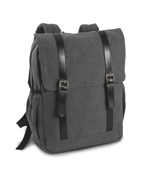 KIM-KI0143-FLAP-TOP CANVAS BACKPACK