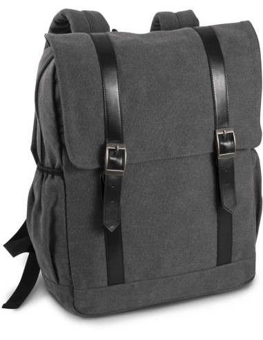 KIM-KI0143-FLAP-TOP CANVAS BACKPACK