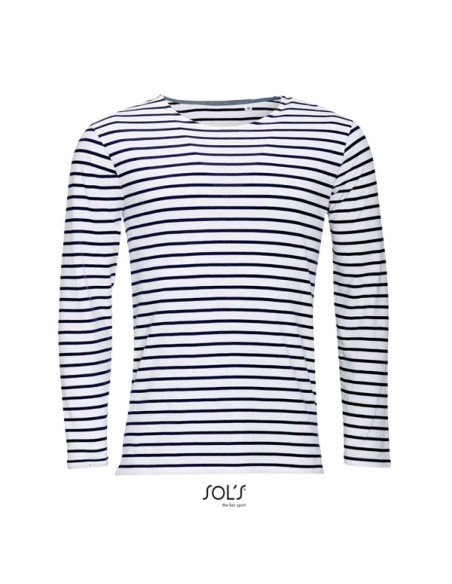 S-SO01402-SOL'S MARINE MEN - LONG SLEEVE STRIPED T-SHIRT