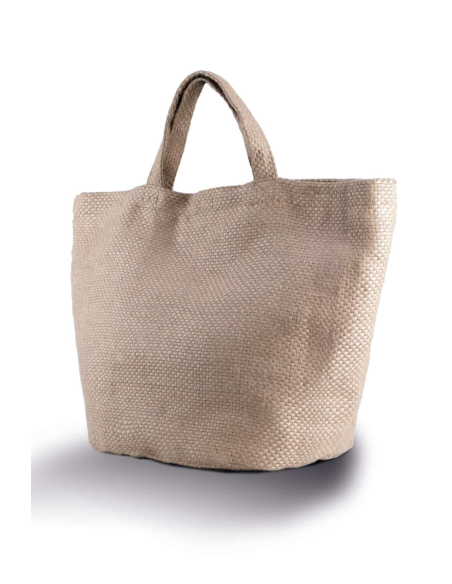 KIM-KI0227-100% NATURAL YARN DYED JUTE BAG