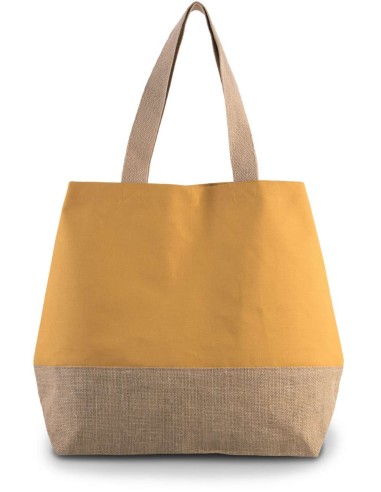KIM-KI0235-CANVAS et JUTE HOLD-ALL SHOPPER BAG
