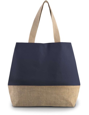 KIM-KI0235-CANVAS et JUTE HOLD-ALL SHOPPER BAG
