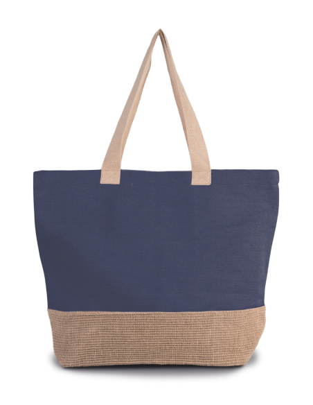 KIM-KI0258-RUSTIC JUCO HOLD-ALL SHOPPER BAG