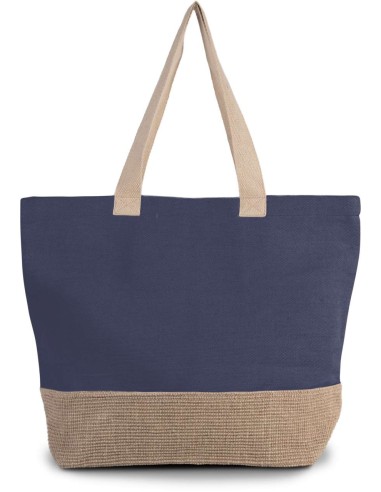 KIM-KI0258-RUSTIC JUCO HOLD-ALL SHOPPER BAG