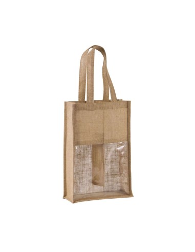 KIM-KI0268-JUTE BOTTLE BAG