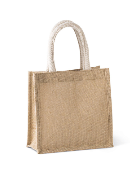 KIM-KI0272-JUTE CANVAS TOTE - SMALL