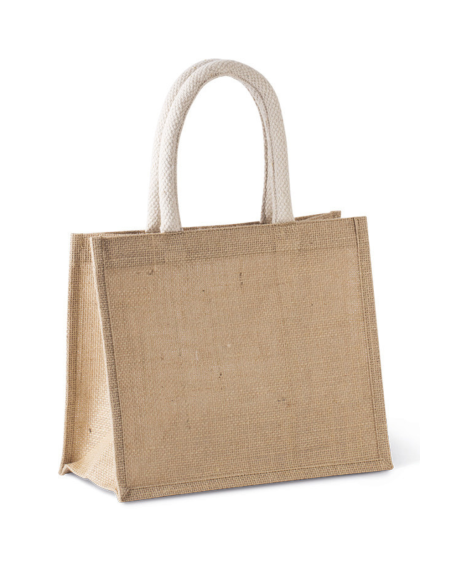 KIM-KI0273-JUTE CANVAS TOTE - MEDIUM
