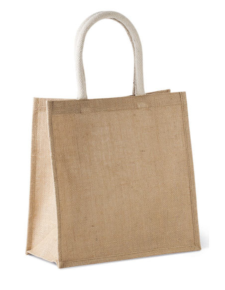KIM-KI0274-JUTE CANVAS TOTE - LARGE