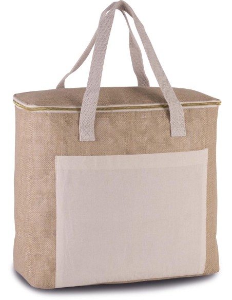 KIM-KI0354-JUTE COOL BAG - LARGE SIZE