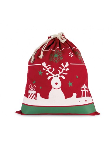 KIM-KI0735-DRAWSTRING BAG WITH CHRISTMAS PATTERNS