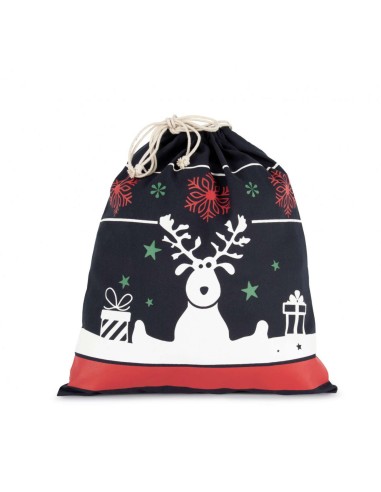 KIM-KI0735-DRAWSTRING BAG WITH CHRISTMAS PATTERNS