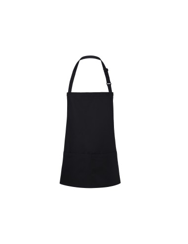 KAL-BLS6-Short Bib Apron Basic With Buckle And Pocket