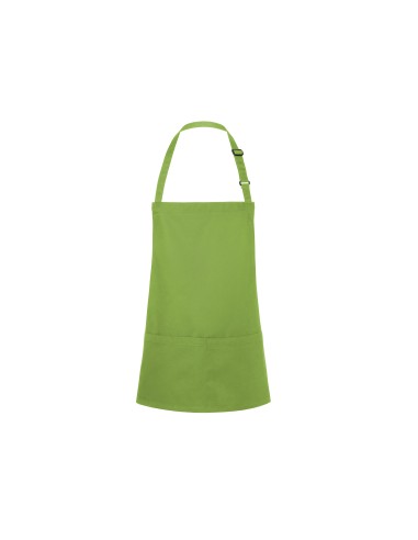 KAL-BLS6-Short Bib Apron Basic With Buckle And Pocket