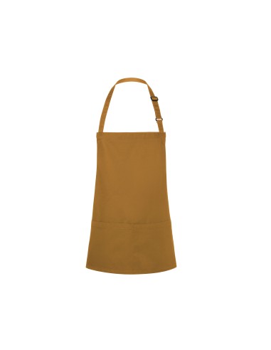 KAL-BLS6-Short Bib Apron Basic With Buckle And Pocket