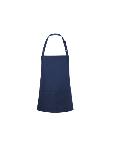 KAL-BLS6-Short Bib Apron Basic With Buckle And Pocket