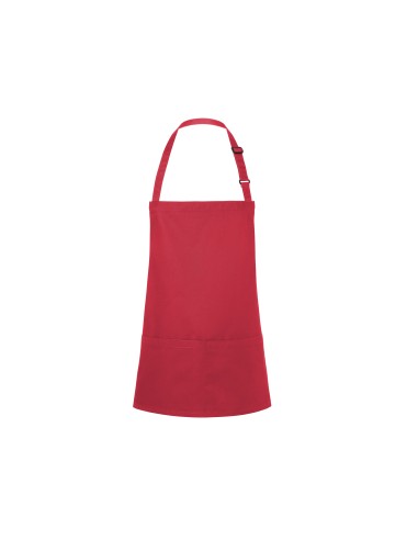 KAL-BLS6-Short Bib Apron Basic With Buckle And Pocket