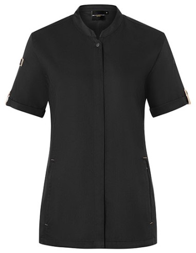 KAL-JF27-Ladies Chefs Jacket Green-Generation Short Sleeve