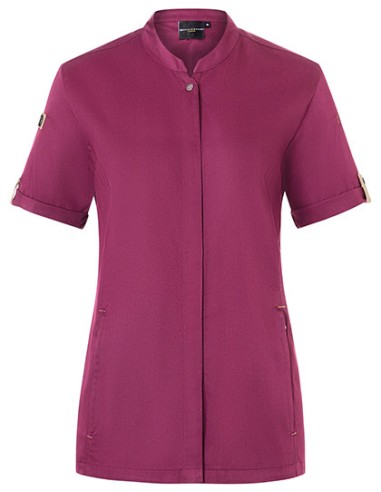 KAL-JF27-Ladies Chefs Jacket Green-Generation Short Sleeve