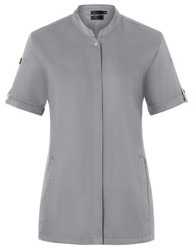 KAL-JF27-Ladies Chefs Jacket Green-Generation Short Sleeve