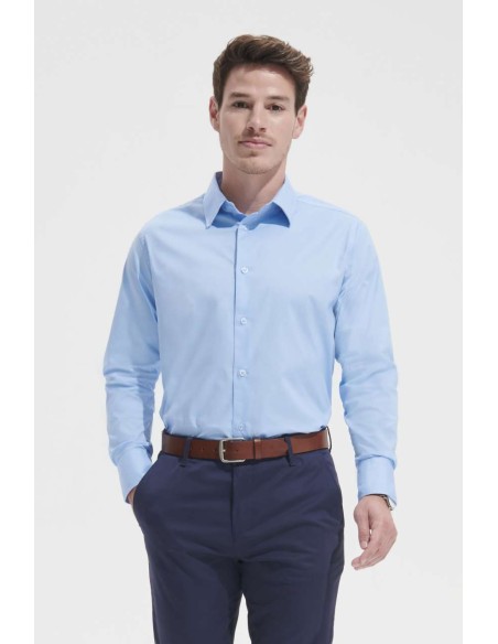 S-SO17000-SOL'S BRIGHTON - LONG SLEEVE STRETCH MEN'S SHIRT