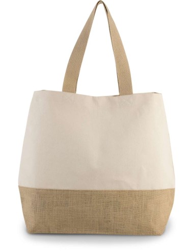 KIM-KI0235-CANVAS et JUTE HOLD-ALL SHOPPER BAG