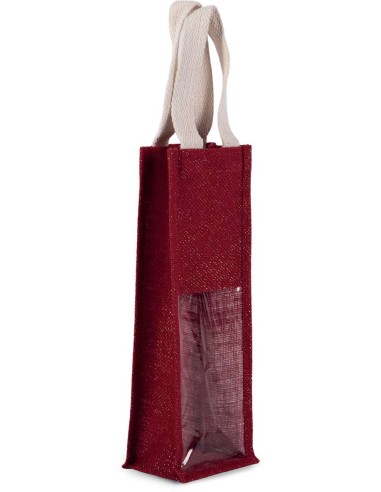 KIM-KI0267-JUTE BOTTLE BAG