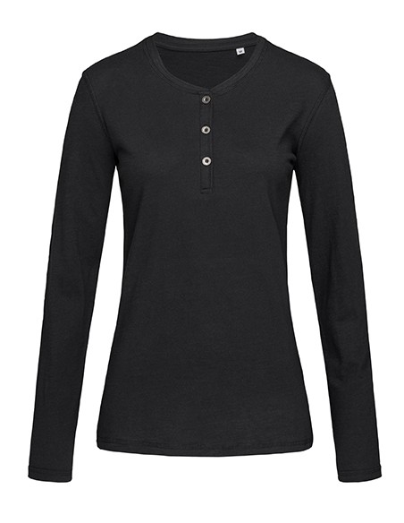 S-ST9580-Sharon Henley Long Sleeve Women