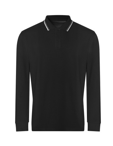 AWD-JP103-Long Sleeve Tipped 100 Polo